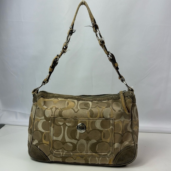 Coach Chelsea Y2K Monogram Fabric &Leather Shoulder Bag - Picture 2 of 13